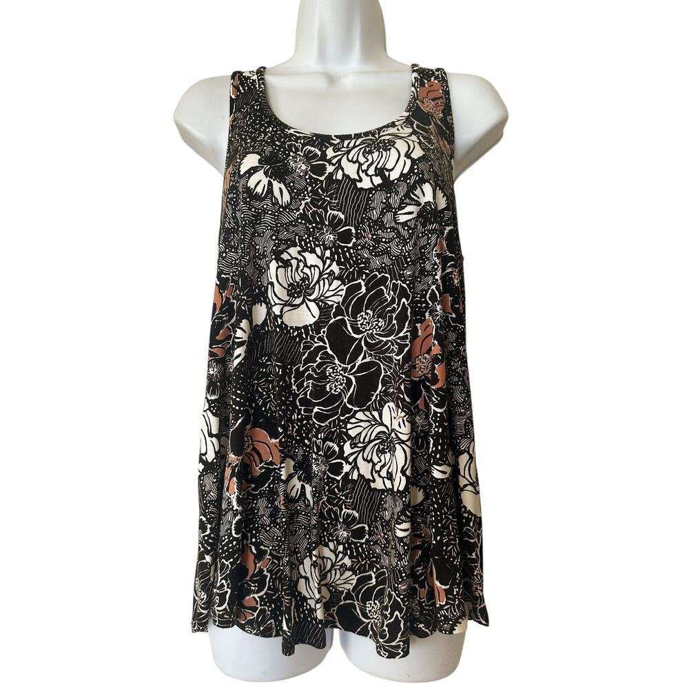 A-Line Made In Hawaii Sleeveless Floral Tank Top Stretchy Medium